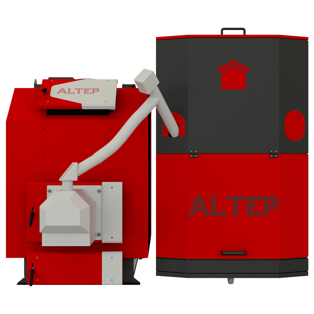 Котел опалювальний твердопаливний водогрійний "ALTEP" КТ-3Е-PG-80 кВт (TRIO UNI Pellet Altep) та бункер СБПЛ 1000 М на два податчика